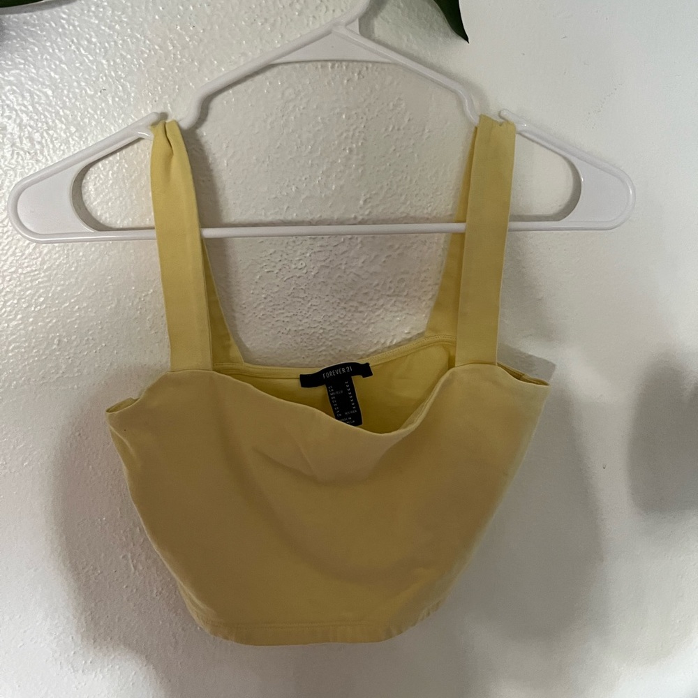 Yellow crop top